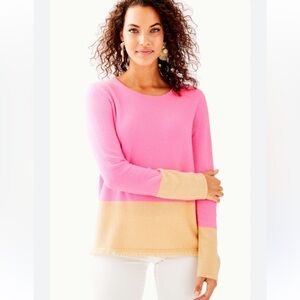 Lilly Pulitzer Rica Cashmere Sweater - Pink Tropics Heathered Sandbar